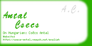 antal csecs business card